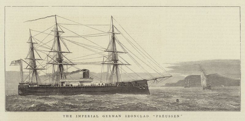 El acorazado imperial alemán Preussen de William Edward Atkins