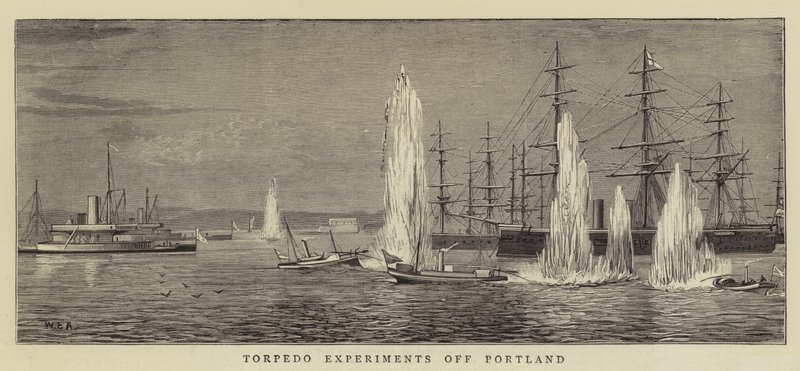 Experimentos de torpedos frente a Portland de William Edward Atkins
