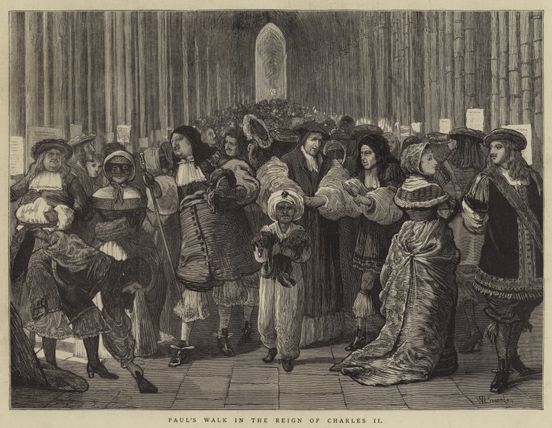 El paseo de San Pablo en el reinado de Carlos II de William III Bromley