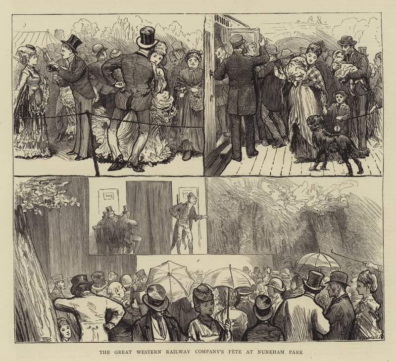 Fiesta de la Compañía del Ferrocarril Great Western en Nuneham Park de William III Bromley