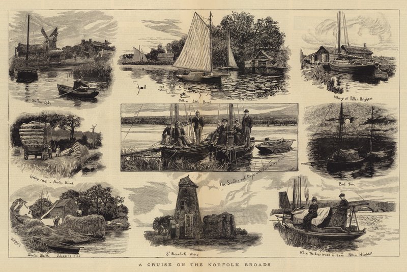 Un crucero en los Norfolk Broads de William Lionel Wyllie