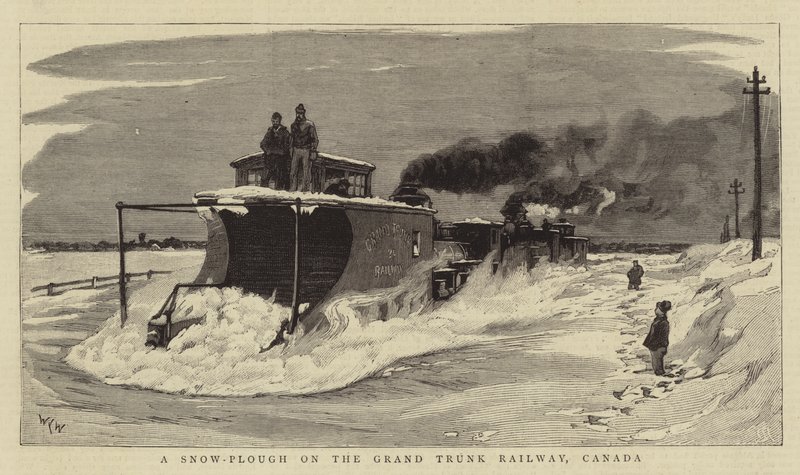 Un Quitanieves en el Ferrocarril Grand Trunk, Canadá de William Lionel Wyllie