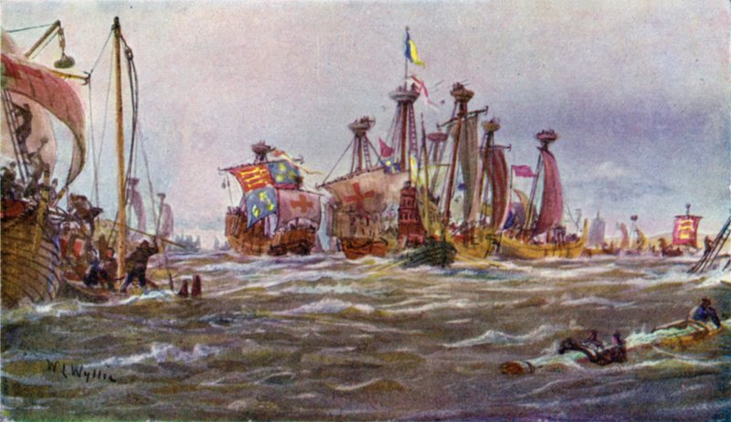 Batalla de Sluys, 1340 de William Lionel Wyllie