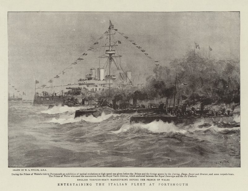 Entreteniendo a la Flota Italiana en Portsmouth de William Lionel Wyllie