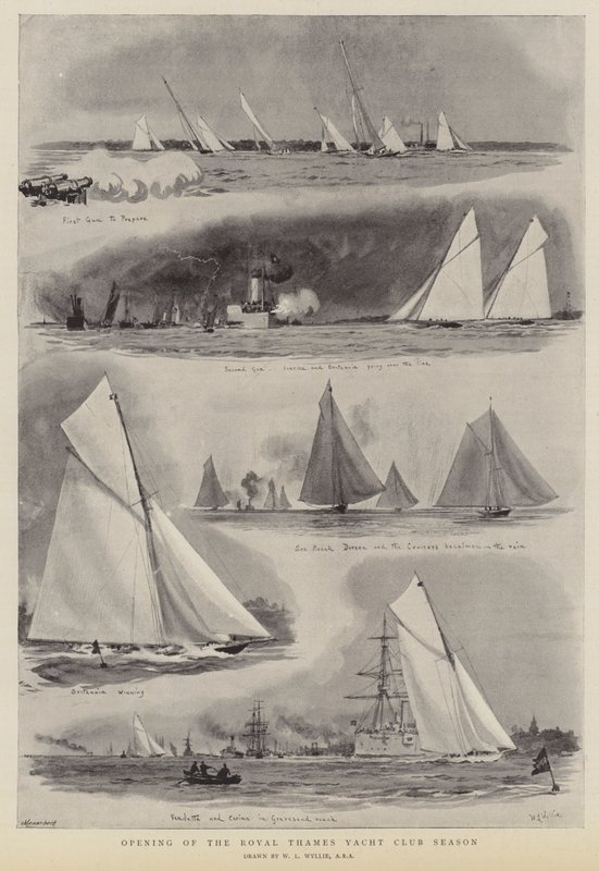 Apertura de la temporada del Royal Thames Yacht Club de William Lionel Wyllie