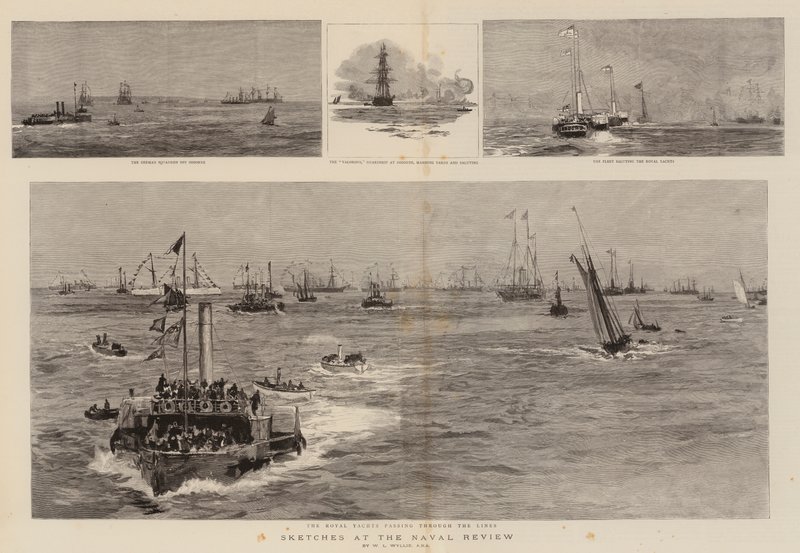 Bocetos en la Revisión Naval de William Lionel Wyllie