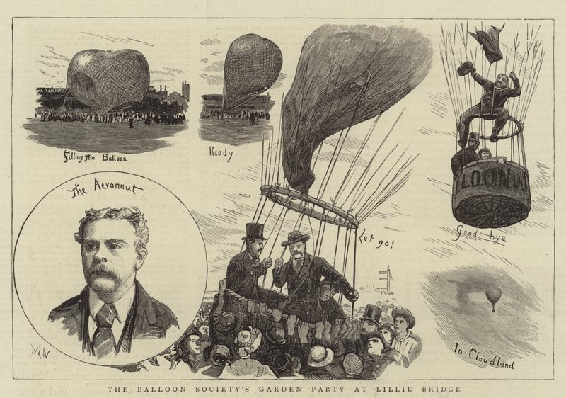 Fiesta en el jardín de la Sociedad del Globo en Lillie Bridge de William Lionel Wyllie