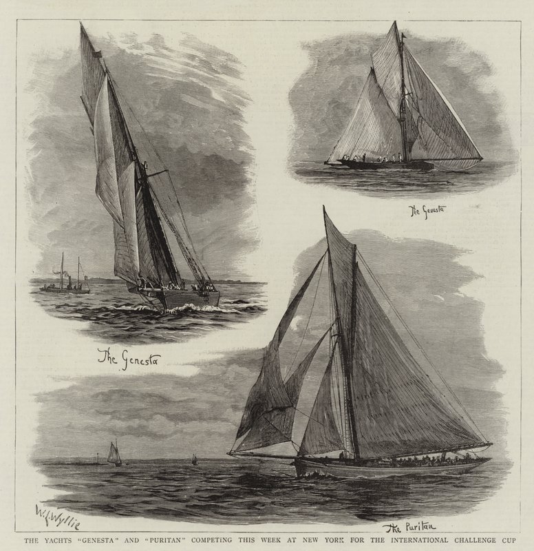 Los Yates Genesta y Puritan compitiendo esta Semana en Nueva York por la Copa Internacional de Desafío de William Lionel Wyllie
