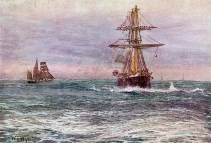 El viejo "Invencible", 1872 de William Lionel Wyllie