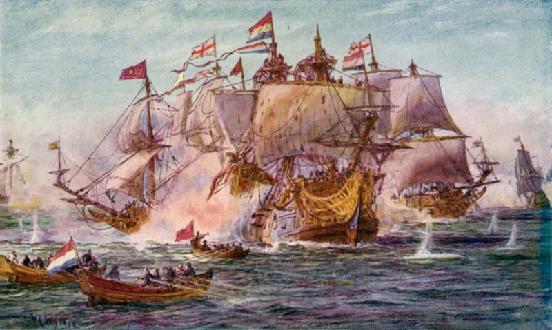 Blake y Tromp, período de las guerras holandesas de William Lionel Wyllie