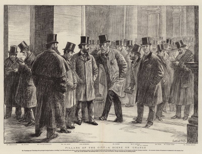 Pilares de la Ciudad, una Escena en el Intercambio de William Lockhart Bogle