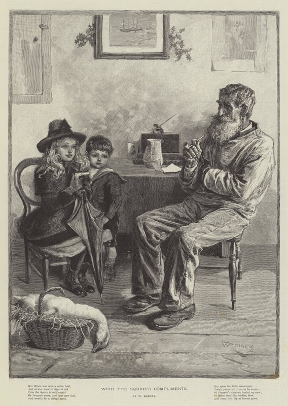 Con los cumplidos del escudero de William Rainey
