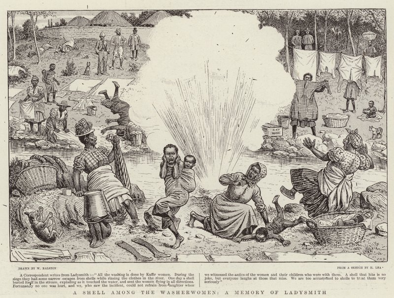Un proyectil entre las lavanderas, un recuerdo de Ladysmith de William Ralston