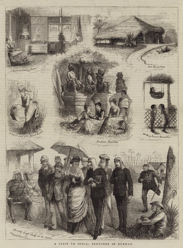 Una visita a la India, bocetos en Birmania de William Ralston