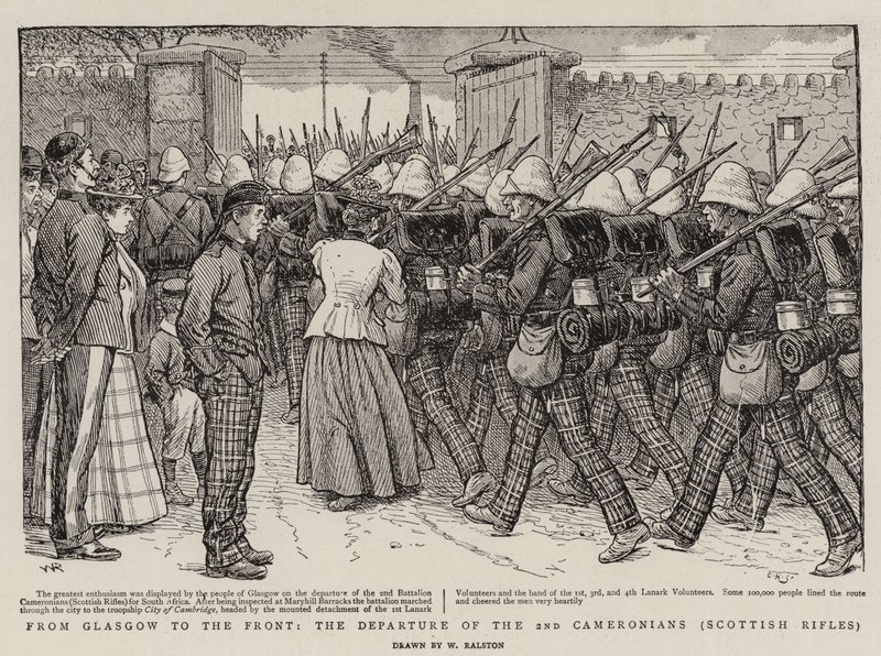 De Glasgow al frente, la partida de los 2º Cameronians, Rifles Escoceses de William Ralston