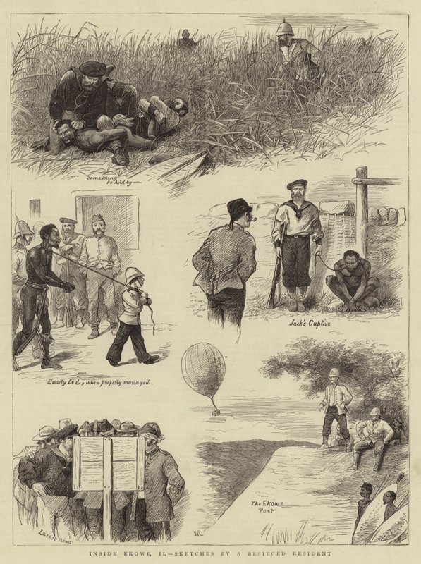 Dentro de Ekowe, II, bocetos de un residente sitiado de William Ralston