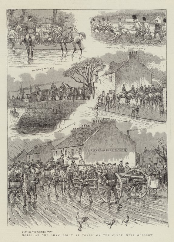 Notas en la pelea simulada en Yoker, en el Clyde, cerca de Glasgow de William Ralston