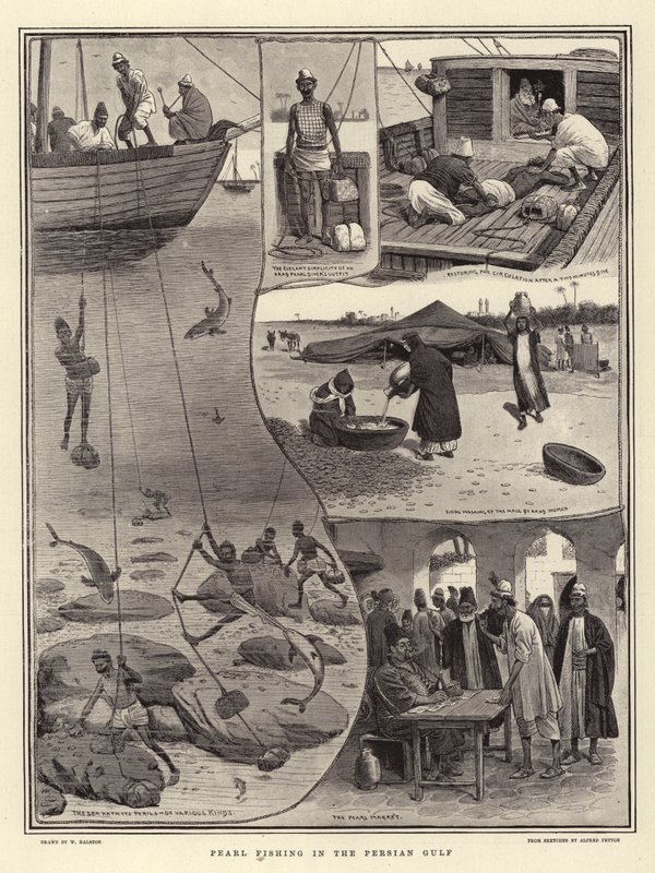 Pesca de perlas en el Golfo Pérsico de William Ralston