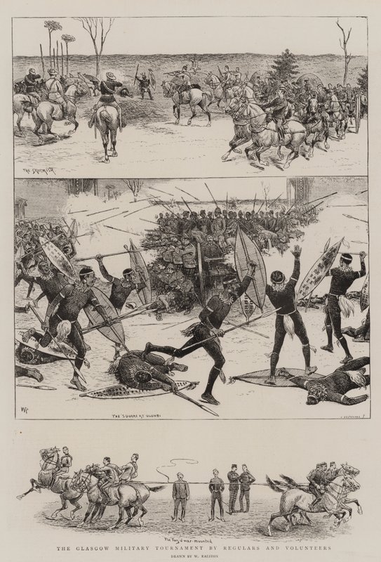 El torneo militar de Glasgow por regulares y voluntarios de William Ralston