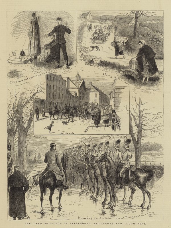La agitación de la tierra en Irlanda, en Ballinrobe y Lough Mask de William Ralston