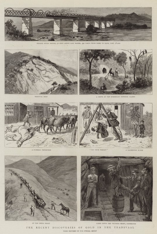 Los recientes descubrimientos de oro en el Transvaal de William Ralston