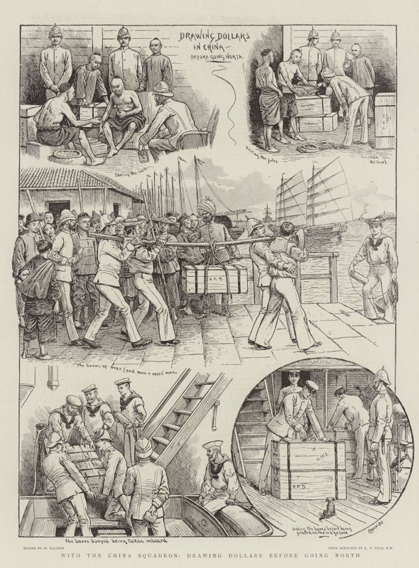Con el escuadrón de China, dibujando dólares antes de ir al norte de William Ralston