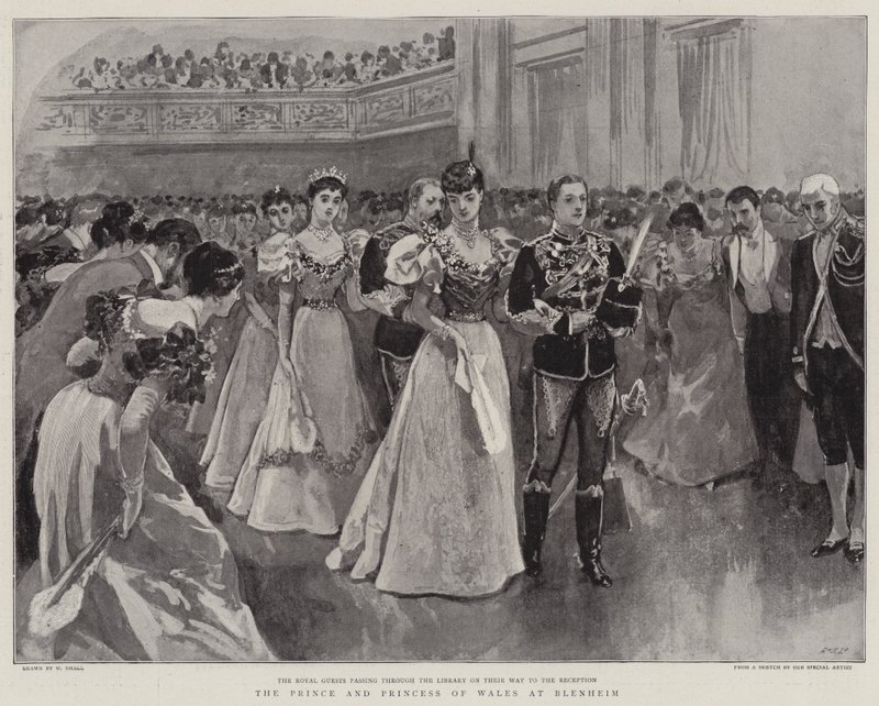 El Príncipe y la Princesa de Gales en Blenheim de William Small