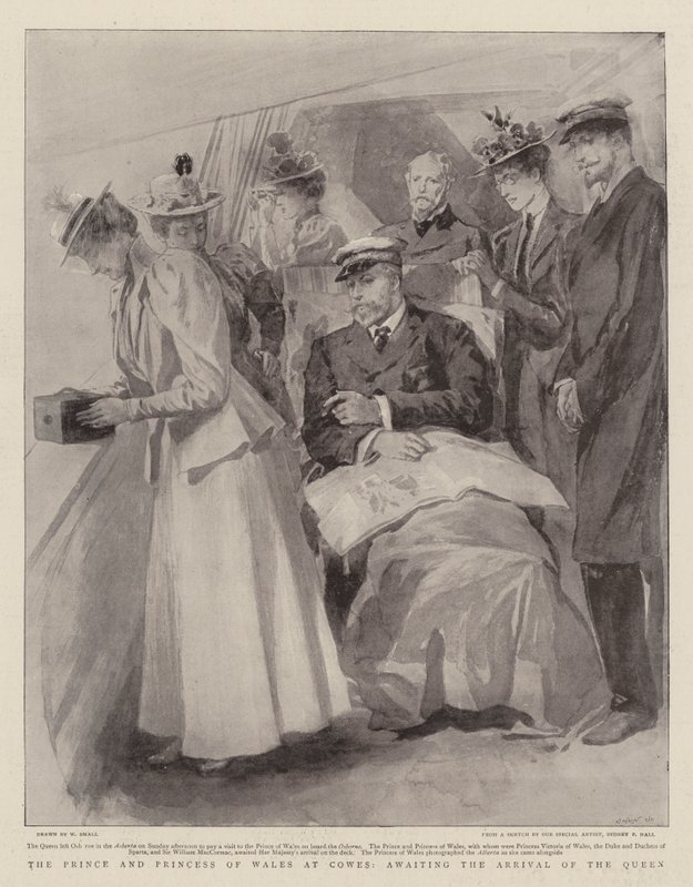 El Príncipe y la Princesa de Gales en Cowes, esperando la llegada de la Reina de William Small