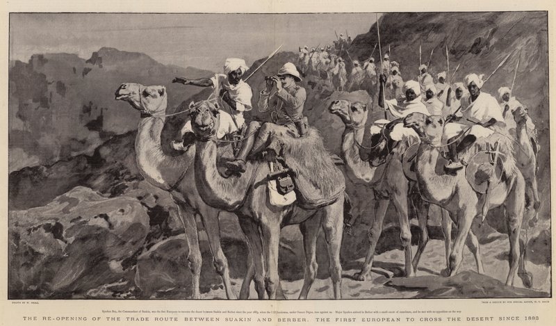 La reapertura de la ruta comercial entre Suakin y Berber, el primer europeo en cruzar el desierto desde 1883 de William Small