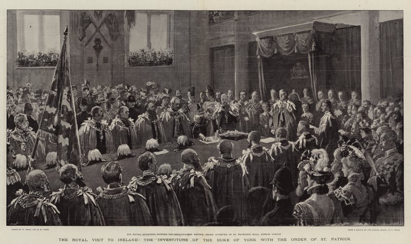 La visita real a Irlanda, la investidura del Duque de York con la Orden de San Patricio de William Small