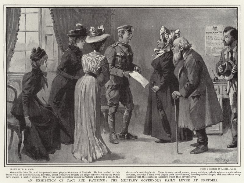 Una exhibición de tacto y paciencia, la recepción diaria del gobernador militar en Pretoria de William T. Maud