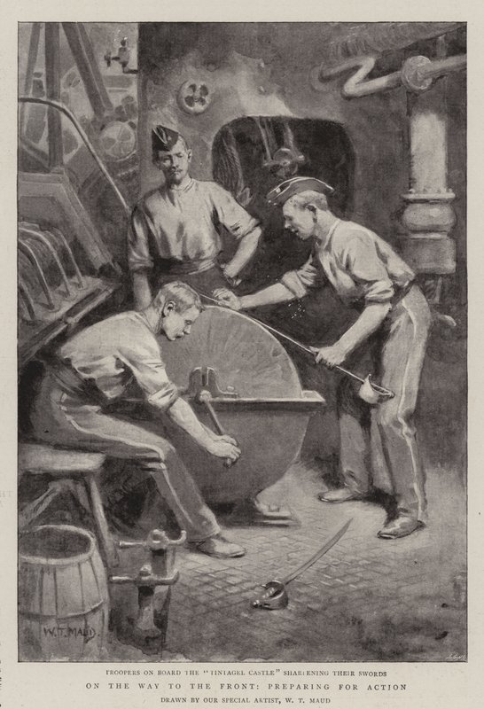 En camino al frente, preparándose para la acción de William T. Maud
