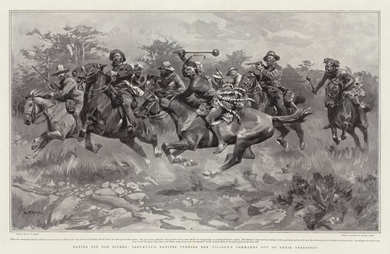 Ajustando cuentas, los nativos de Sekukuni expulsando al comando de Ben Viljoen de su territorio de William T. Maud