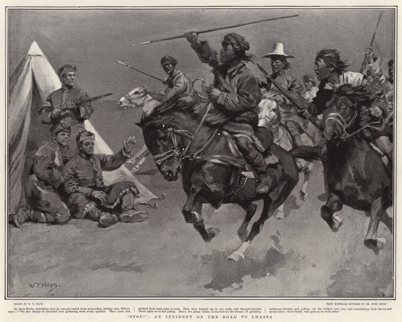 ¡Alto!, un incidente en el camino a Lhasa de William T. Maud