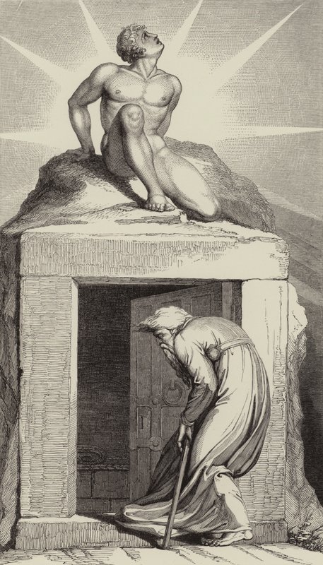 La puerta de la muerte de William after Blake