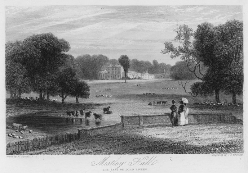 Mistley Hall, la residencia de Lord Rivers de William (after) Daniell