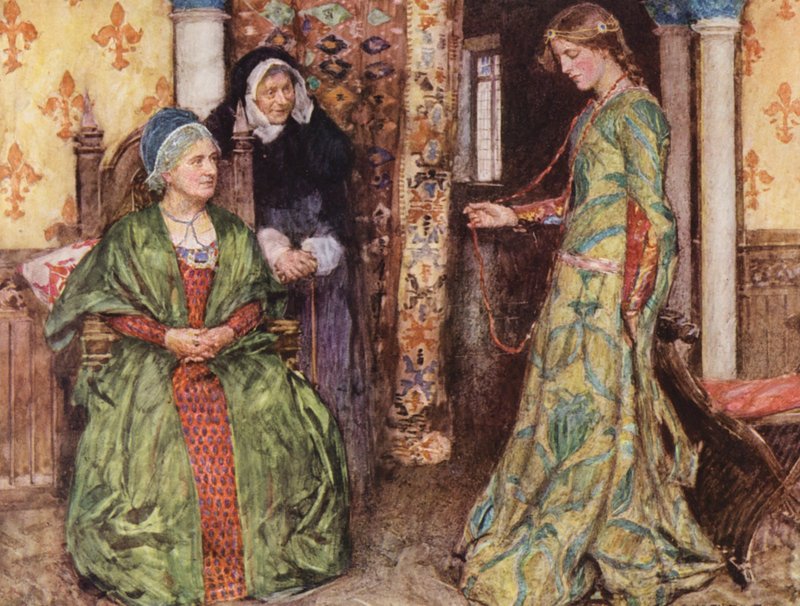 Romeo y Julieta de Shakespeare: Acto I, Escena III (litografía en color) de William (after) Hatherell