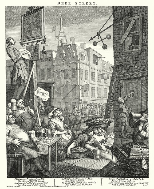 Calle de la cerveza de William (after) Hogarth