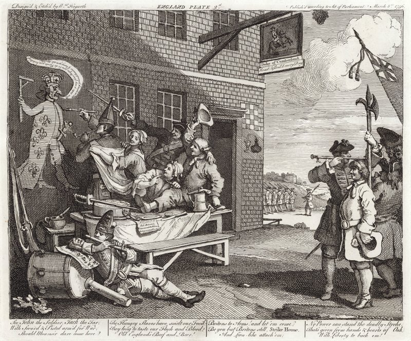 La Invasión - Inglaterra - Placa 2 de William (after) Hogarth