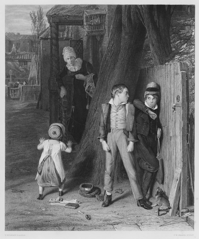 El Lobo y el Cordero, de la pintura en la Colección Real de William (after) Mulready