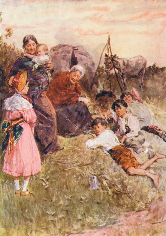Ilustración de El molino en el hilo dental de George Eliot (litografía en color) de William (after) Rainey