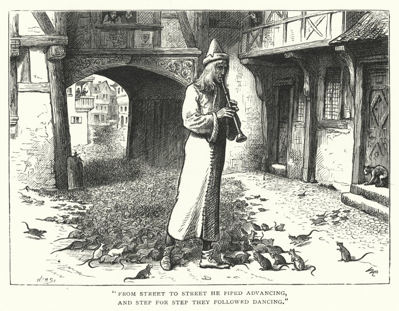 El Flautista de Hamelín de William (after) Ralston