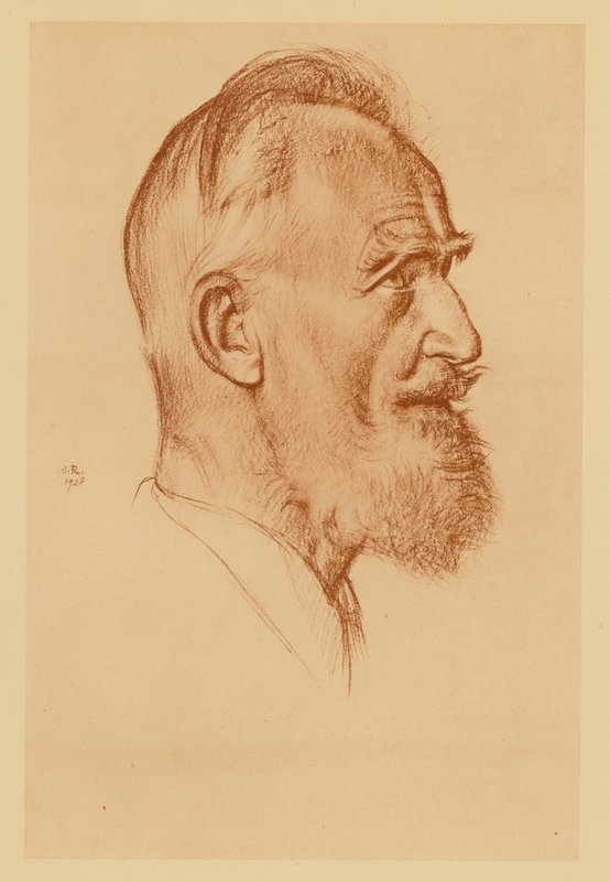 Retrato de George Bernard Shaw (litografía) de William (after) Rothenstein