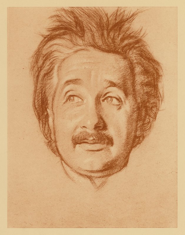 Retrato del profesor Albert Einstein (litografía) de William (after) Rothenstein