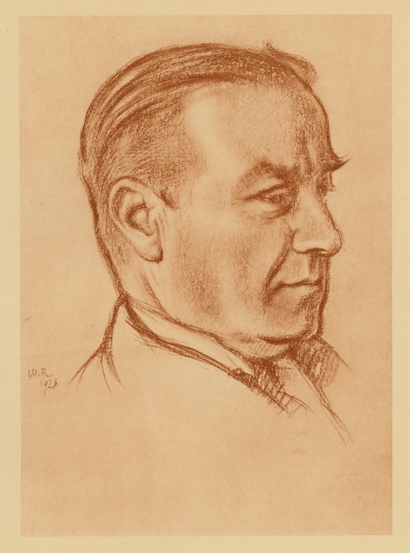 Retrato de Rt Hon Stanley Baldwin (litografía) de William (after) Rothenstein