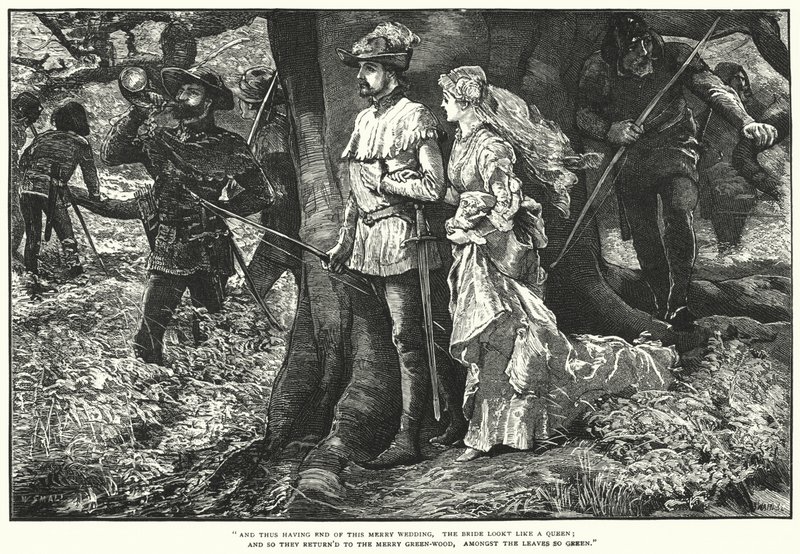 Robin Hood y Allin A Dale de William (after) Small