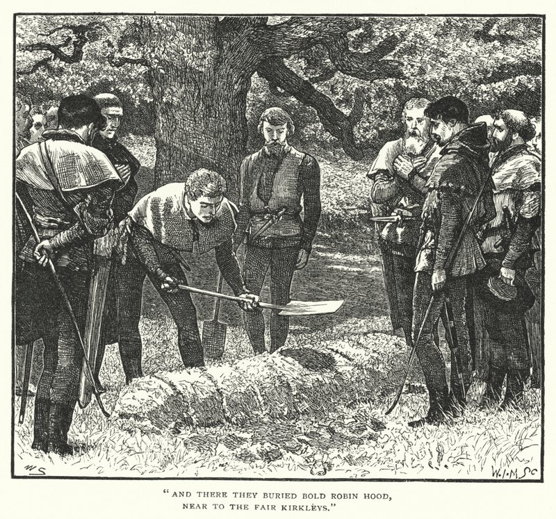 La Muerte y el Entierro de Robin Hood (grabado) de William (after) Small