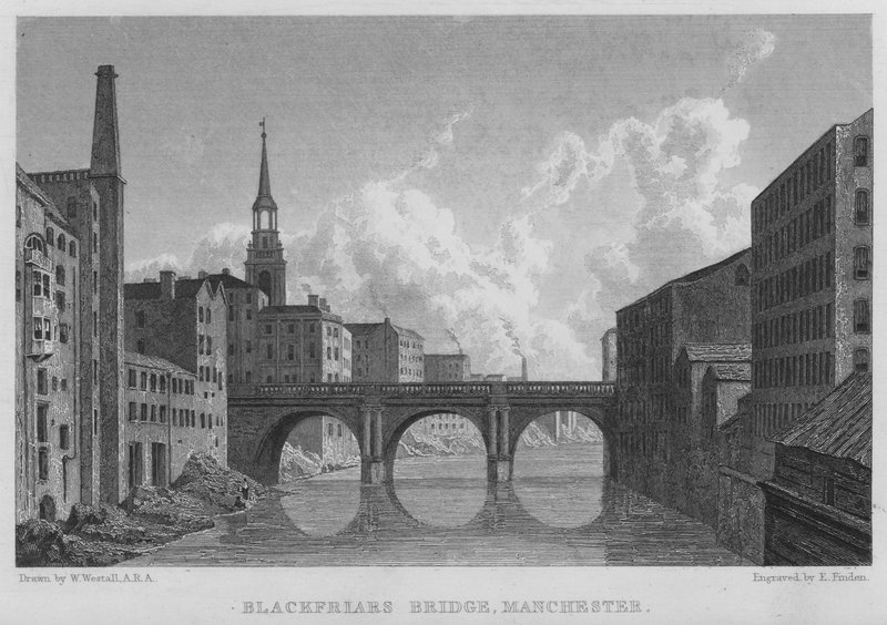 Puente de Blackfriars, Manchester de William (after) Westall