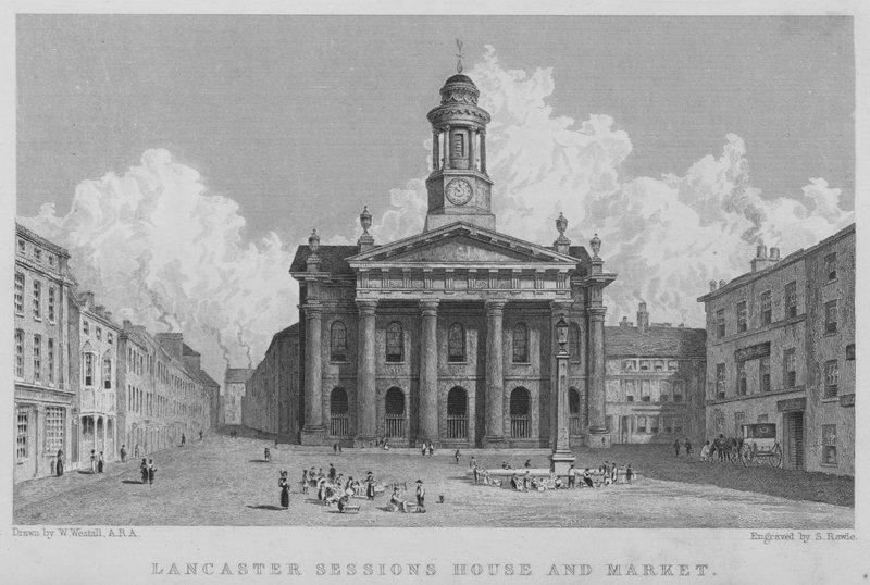 Casa de Sesiones y Mercado de Lancaster (grabado) de William (after) Westall