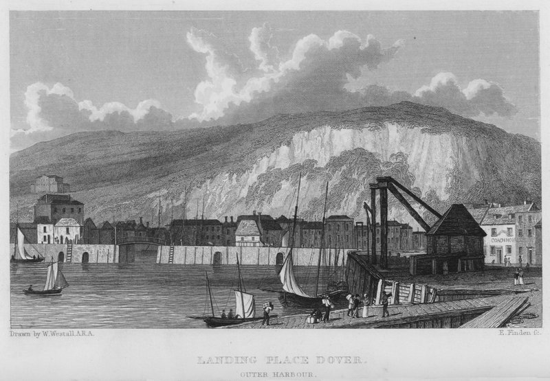 Lugar de desembarco, Dover, Puerto Exterior de William (after) Westall